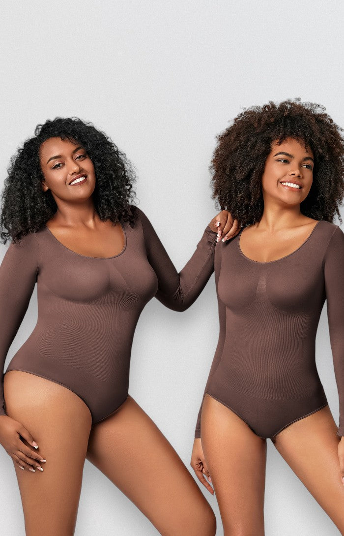 Formender Shapewear-Langarm-Bodysuit